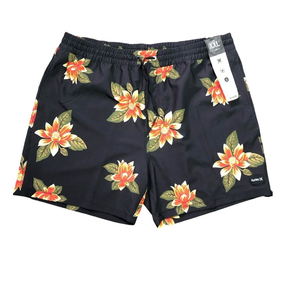 Hurley Men’s Cannonball Volley 17” Floral Print Boardshorts